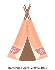 teepee native american isolated illustration
