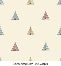 Teepee pattern seamless in vector