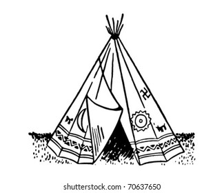 Teepee - Retro Ad Art Illustration