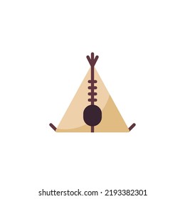 Teepee, tent flat icon, vector sign, colorful pictogram isolated on white. Symbol, logo illustration. Flat style design