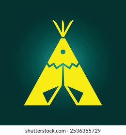 Teepee tienda de arte de moda bastante abstracto Ilustración vectorial colorido aplicable design.eps