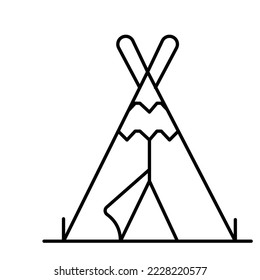 Teepee Vector Icon Fully Editable

