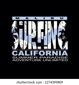 Tee,Retro,element,vintage,images,surfing hawaii,california beach typography vector illustration art for t shirt