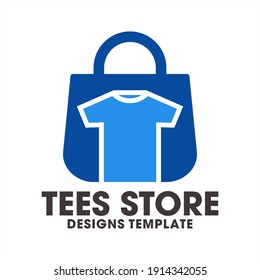 Tees Plantillas de logotipo creativo para la compra en línea.Ilustración vectorial del logotipo de la compra de moda en línea,