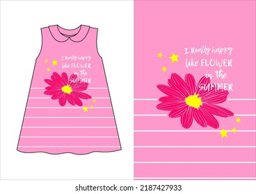 tees dress cute graphic design for girly kids