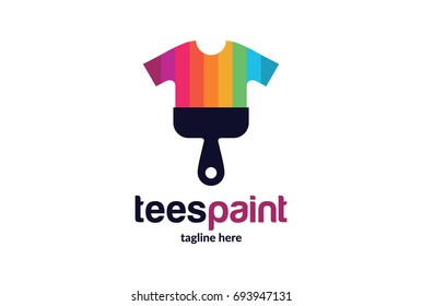 Tees Paint Logo Template Design Vector, Emblem, Design Concept, Creative Symbol, Icon