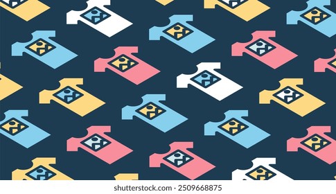 Tees with prints banner. Print on demand service banner. Isometric t-shirt pattern. Tees with prints pattern. Vector illustration