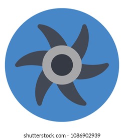 
Teetering rotor or star weapon vector icon in flat design 
