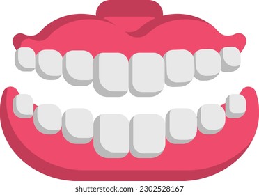 Zähne alginieren Eindruck, Vektorfarbsymbol-Design, Zahnsymbol, Gesundheitszeichen, Stockillustration für Zahngeräte, abnehmbares festes prosthodontisches Konzept