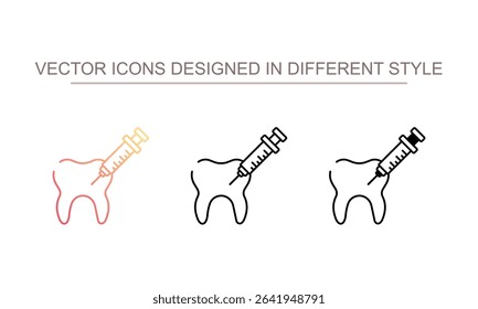 Teeth Anaesthesia icon design with white background stock illustration
