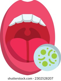 teeth bacterial infection vector color icon design, Dentistry symbol, Healthcare sign, Dental instrument stock illustration, Periodontal Disease concept