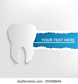 Teeth banner design, clean vector