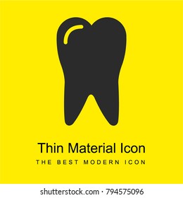 Teeth black shape bright yellow material minimal icon or logo design