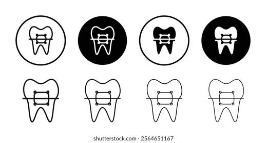 teeth Braces icon Symbol mark in filled style