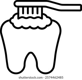 Teeth Brushing vector icon. Can be used for printing, mobile and web applications.
