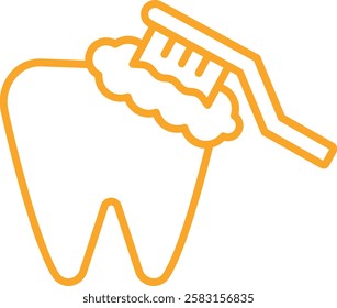Teeth Brushing vector icon. Can be used for printing, mobile and web applications.
