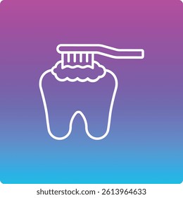 Teeth Brushing vector icon. Can be used for printing, mobile and web applications.