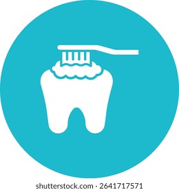 Teeth Brushing vector icon. Can be used for printing, mobile and web applications.