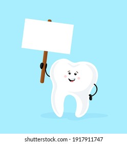Teeth cartoon, great design for any purposes. Flat cartoon cleaning teeth vector illustration. Funny character.