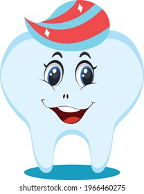 Teeth cartoon vector art and illustration