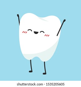 teeth cartoon vector. character design.