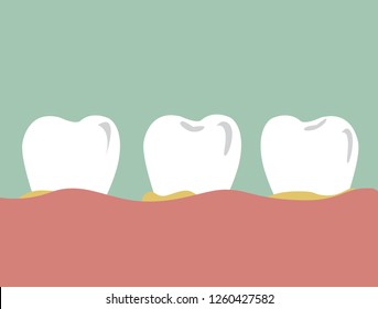 teeth cartoon vector. free space for text. wallpaper. background. limestone. - Vector