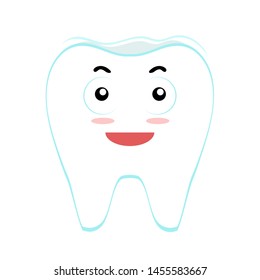 teeth cartoon vector on white background.