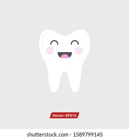 teeth cartoon vector. smile dental care