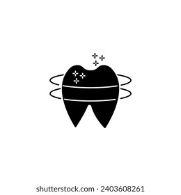 Teeth cleaning concept line icon. Simple element illustration. Teeth cleaning concept outline symbol design.