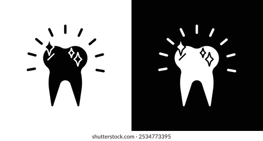 Teeth cleaning icon linear logo isolated