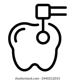 Teeth cleaning icon outline vector. Stomatology treatment. Professional dental service