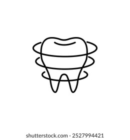 Icono de limpieza de dientes. Profesional de cuidado dental. Odontología. Ilustración de línea delgada personalizable. trazo editable.