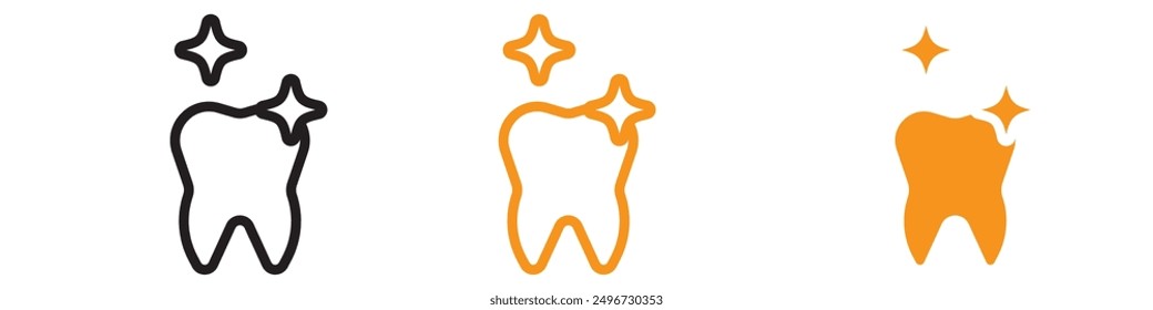 Conjunto de íconos de limpieza dental Ilustraciones para la salud y la higiene