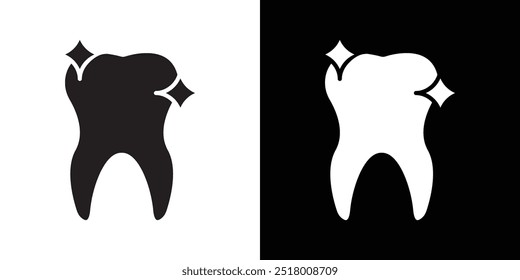 Teeth cleaning icon Vector flat thin line illustration