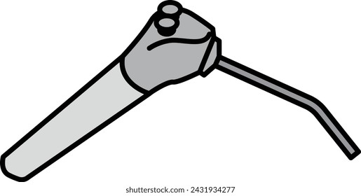 Zahnreinigungsmaschine, Zahnskaliermaschine, Mundpflege - flache Illustration 