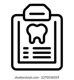 Teeth clipboard icon outline vector. Tooth gem. Dental care