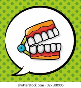 teeth color doodle, speech bubble