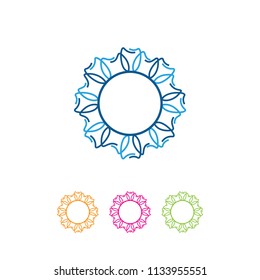 Teeth connected with line art shaped logo icon. logo download