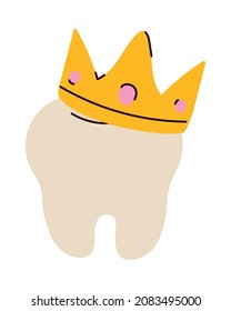 corona de dientes sobre fondo blanco