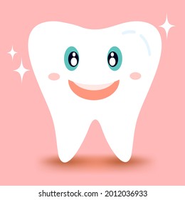 teeth Cute tooth characters. Dental personage vector illustration. Dental concept for your design. teeth cleaning