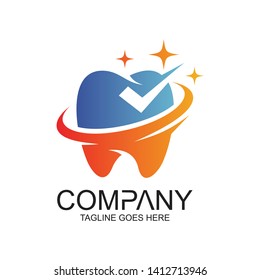Teeth in Dental Clinic Logo Vector