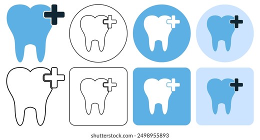 teeth dental, dentist doctor, tooth dent care icon symbol ui and ux design, glyphs and stroke line icon