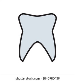 Teeth Dental Flat Icon Vector Logo Template Illustration