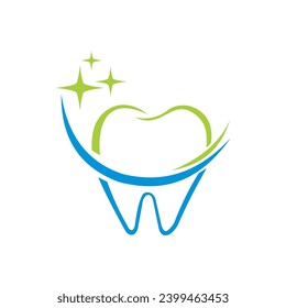 logotipo de icono de limpieza dental