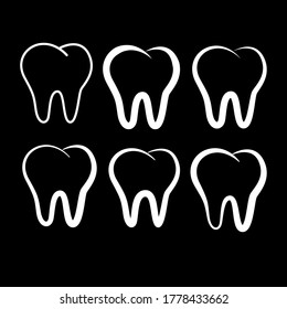 teeth dentist dental clinic logo symbol icon vector template