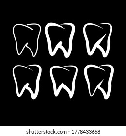 teeth dentist dental clinic logo symbol icon vector template