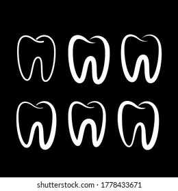 teeth dentist dental clinic logo symbol icon vector template