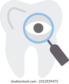 Teeth Diagnosis Vector Icon Flat Style