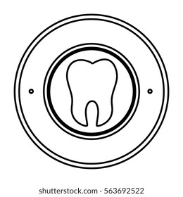 teeth emblem isolated icon