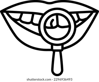 teeth examination concept, front upper fractured or cracked tooth vector icon design, Dentistry symbol,Health Care sign, Dental instrument stock illustration 